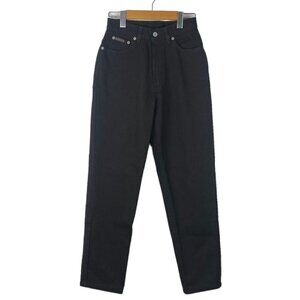 Calvin Klein Women's Black High Rise 5 Pocket Design Tapered Denim Jeans US 4